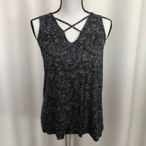 Paisley print tank top.
